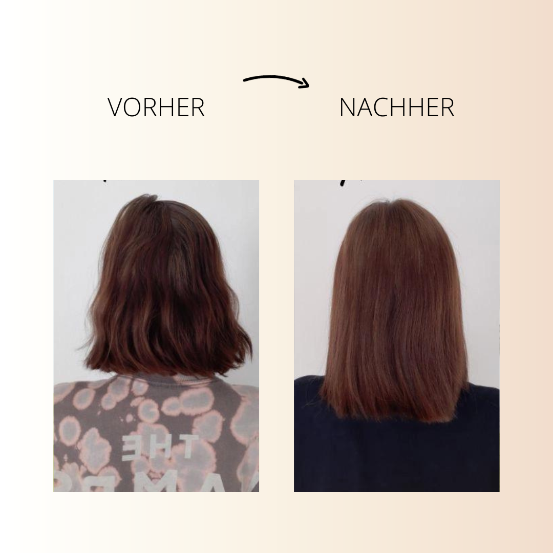 Haare dauerhaft glätten: Vorher/Nachher