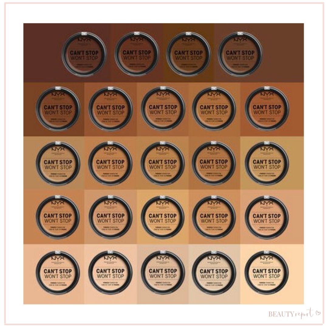 NYX Puder Foundation Farbtabelle