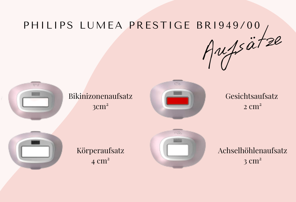 Philips Lumea Anwendung Aufsätze