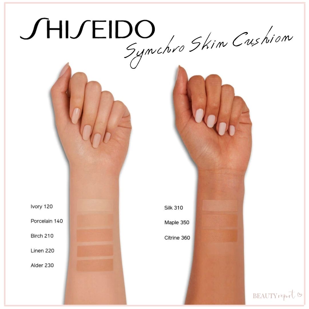 Shiseido Cushion Foundation Farben Tabelle